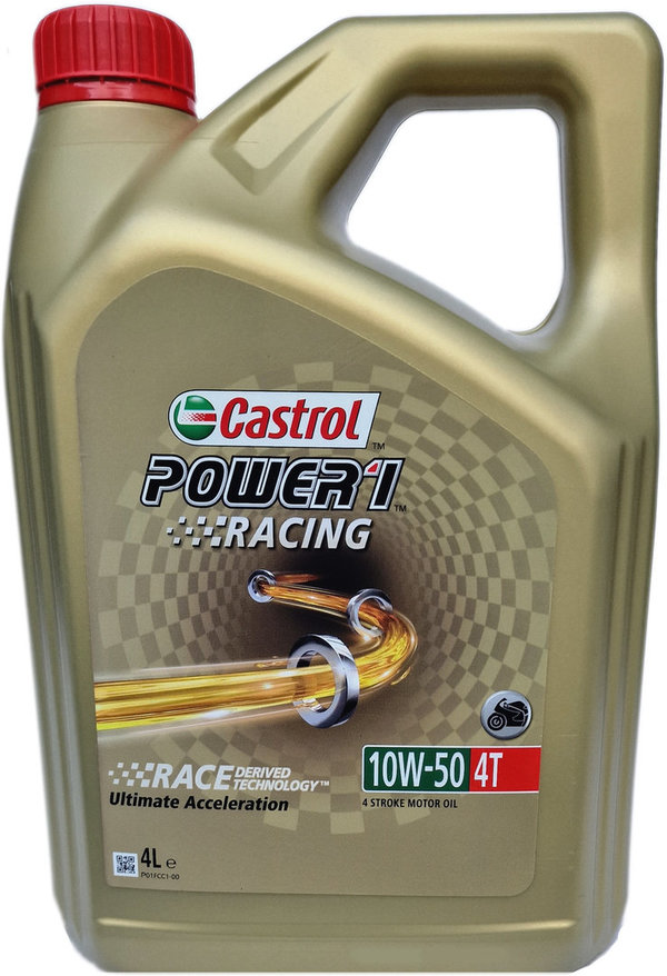 Motorrad Motoröl Castrol 10W-50 Power1 Racing 4T (4 Liter)