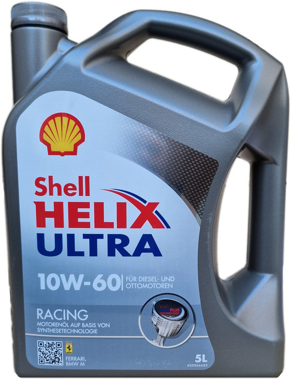 Motor Oil Shell 10W-60 Helix Ultra Racing (5 Liters)