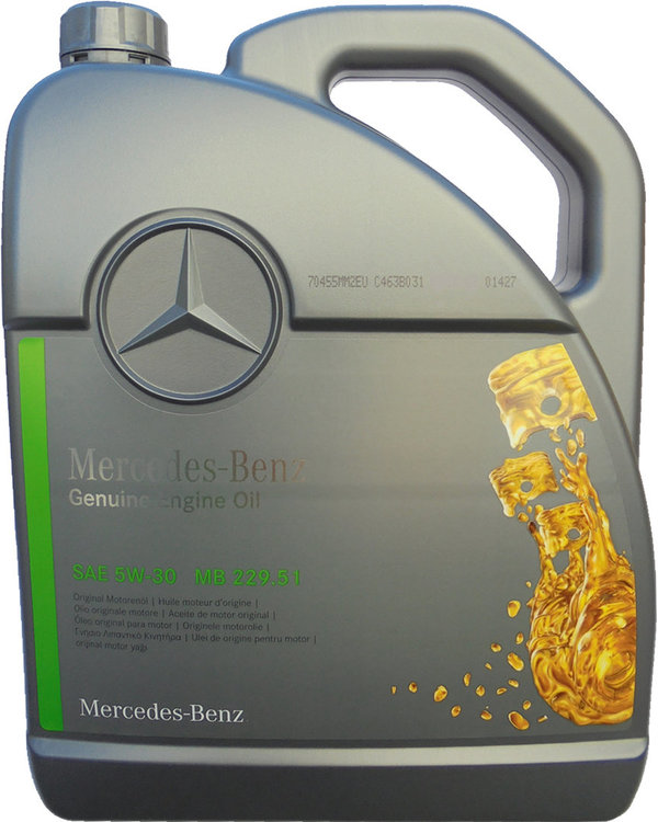 Huile moteur d’origine Mercedes 5W‑30 MB 229.51 (5 Litres)