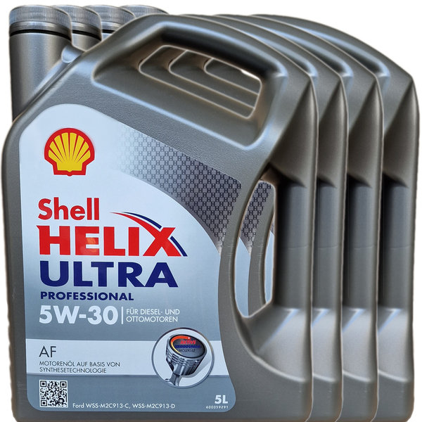 Motoröl Shell 5W-30 Helix Ultra Professional AF - Ford (4 X 5Liter)