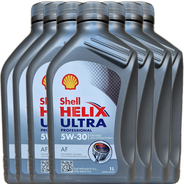 Motoröl Shell 5W-30 Helix Ultra Professional AF - Ford (7 X 1Liter)