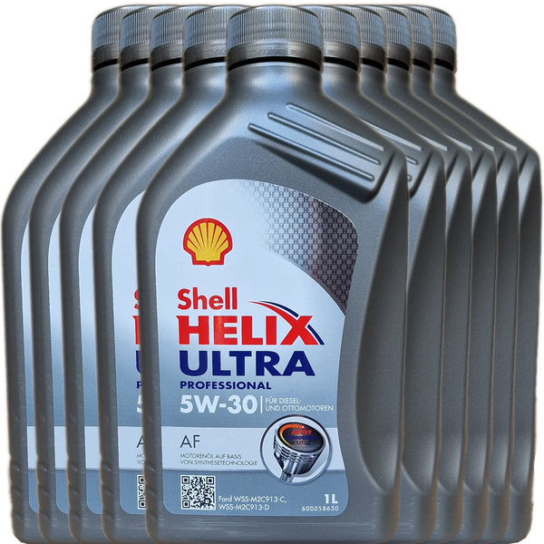 Motoröl Shell 5W-30 Helix Ultra Professional AF - Ford (10 X 1Liter)