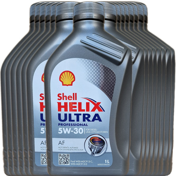 Motoröl Shell 5W-30 Helix Ultra Professional AF - Ford (15 X 1Liter)