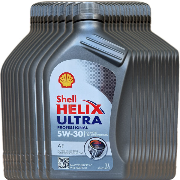 Motoröl Shell 5W-30 Helix Ultra Professional AF - Ford (24 X 1Liter)