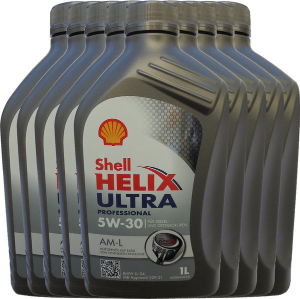 Motoröl Shell 5W-30 HELIX ULTRA PROFESSIONAL AM-L (9 X 1Liter)