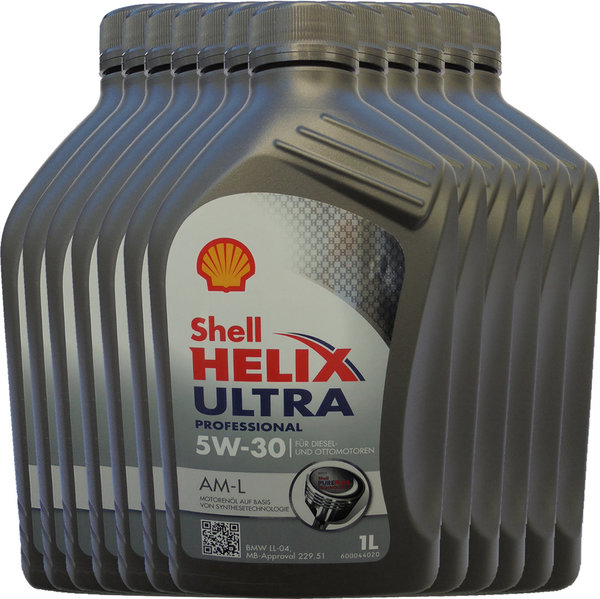 Motoröl Shell 5W-30 HELIX ULTRA PROFESSIONAL AM-L (12 X 1Liter)