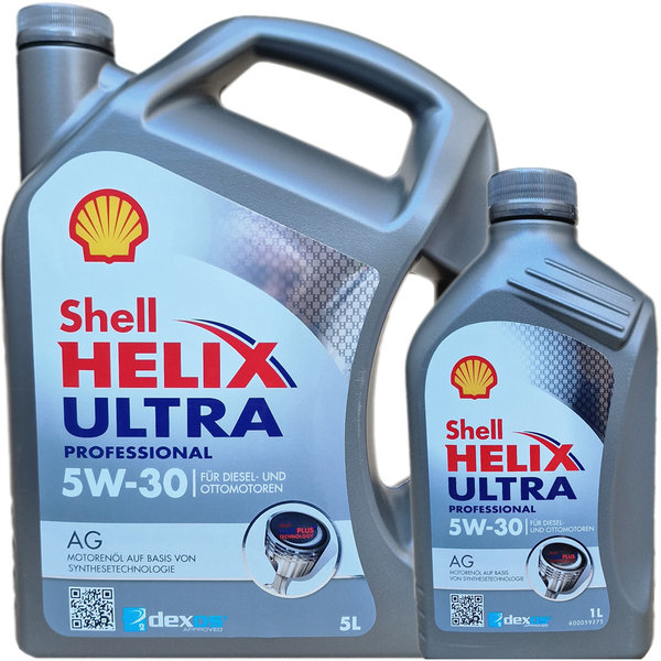 Motoröl Shell 5W-30 Helix Ultra Professional AG (5L + 1L)