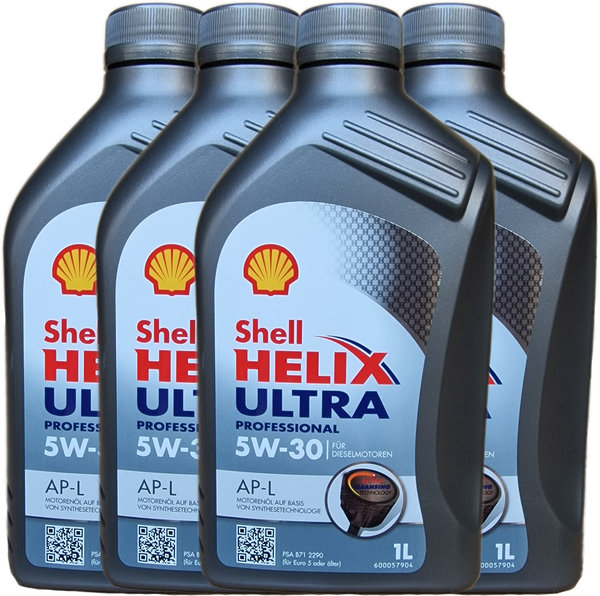 Motoröl Shell 5W-30 Helix Ultra Professional AP-L (4 X 1Liter)