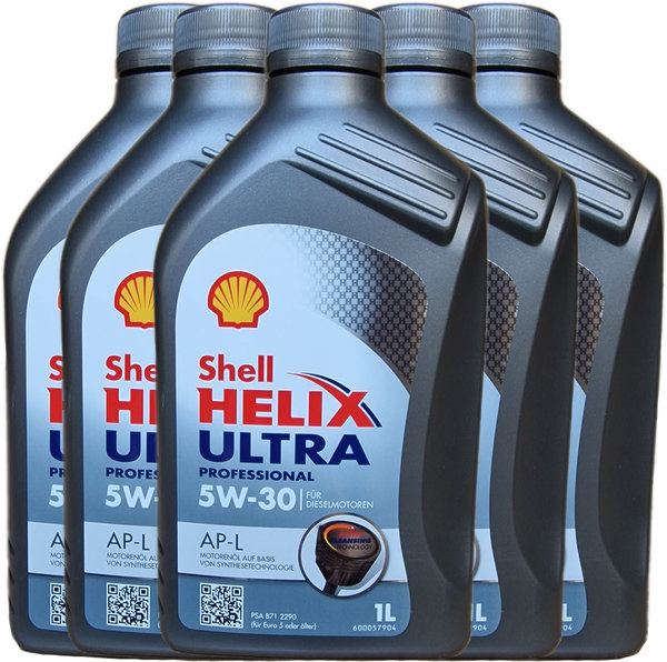 Motoröl Shell 5W-30 Helix Ultra Professional AP-L (5 X 1Liter)