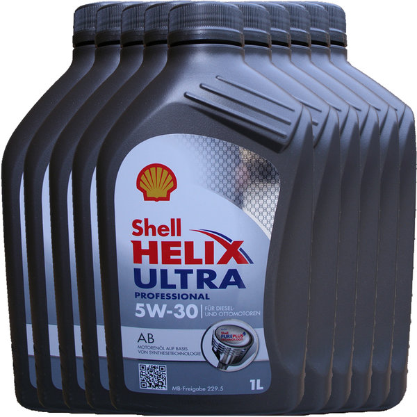 Motoröl Shell 5W-30 Helix Ultra Professional AB (10 X 1Liter)