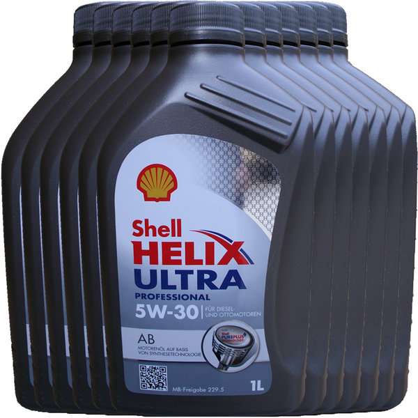 Motoröl Shell 5W-30 Helix Ultra Professional AB (12 X 1Liter)