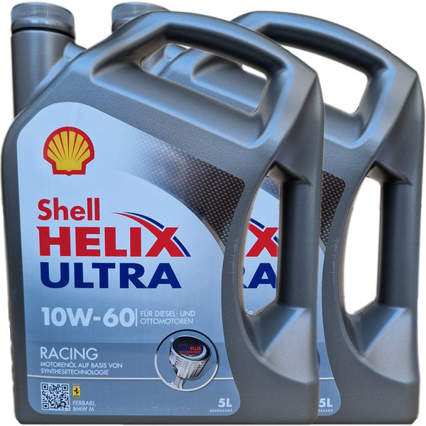 Motoröl Shell 10W-60 Helix Ultra Racing (2 X 5Liter)