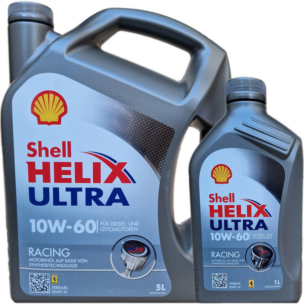 Motoröl Shell 10W-60 Helix Ultra Racing (5L + 1L)