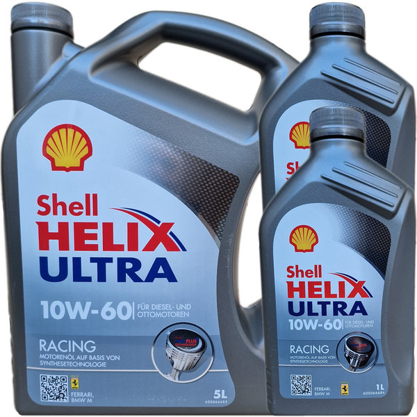 Motoröl Shell 10W-60 Helix Ultra Racing (5L + 2L)