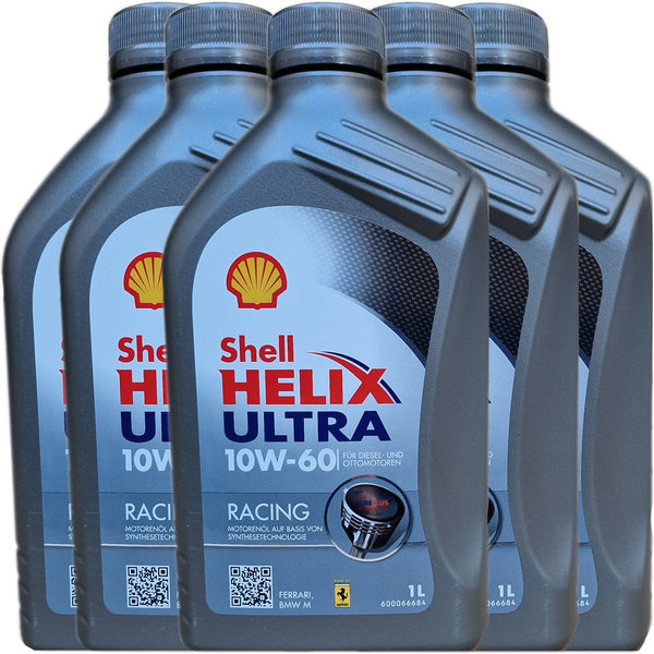 Motoröl Shell 10W-60 Helix Ultra Racing (5 X 1Liter)