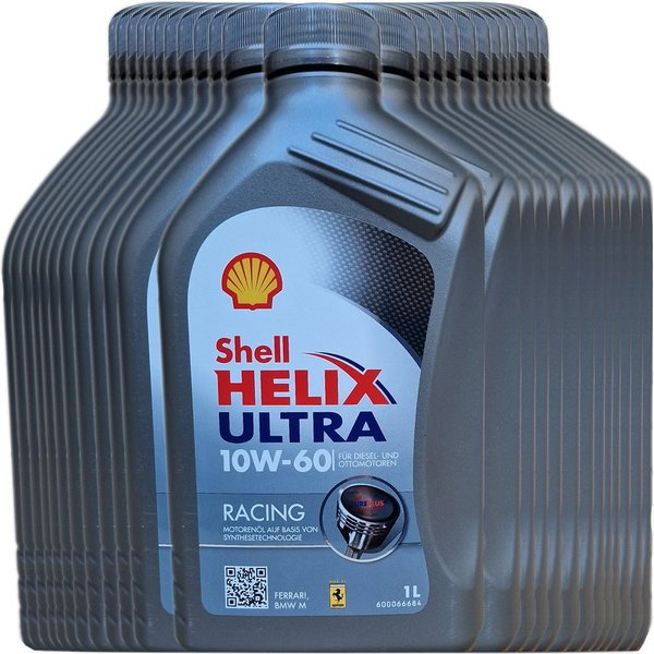 Motoröl Shell 10W-60 Helix Ultra Racing (24 X 1Liter)