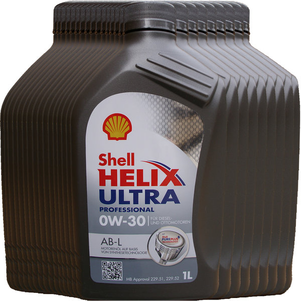 Motoröl Shell 0W-30 Helix Ultra Professional AB-L (24 X 1Liter)