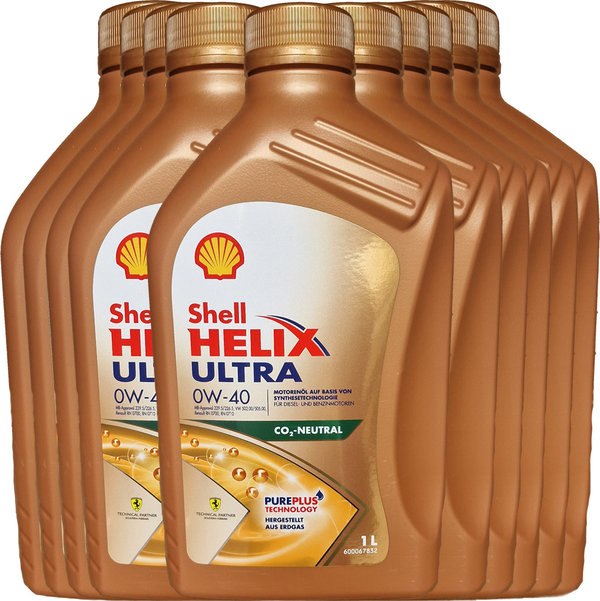 Motoröl Shell 0W-40 Helix Ultra (10 X 1Liter)