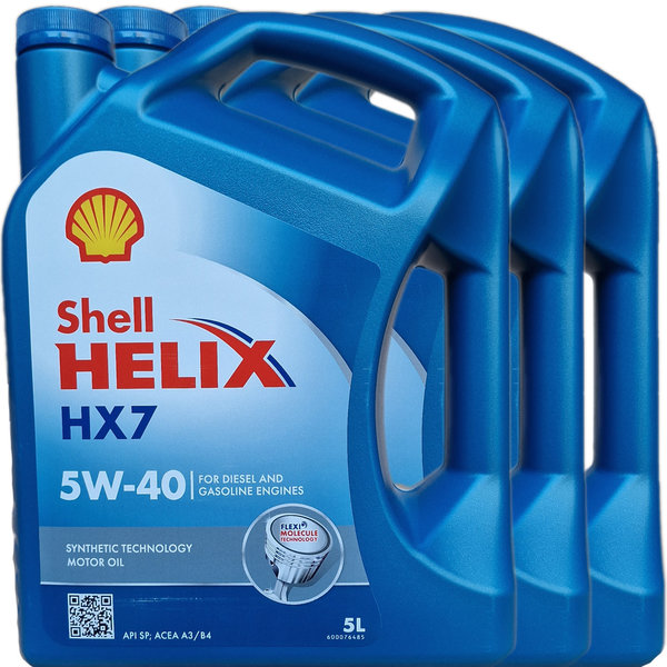 Motoröl Shell 5W-40 Helix HX7 (3 X 5Liter)