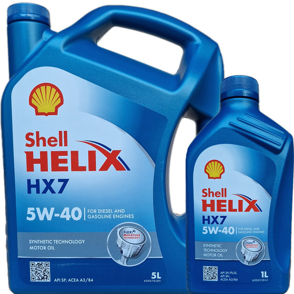 Motoröl Shell 5W-40 Helix HX7 (5L + 1L)