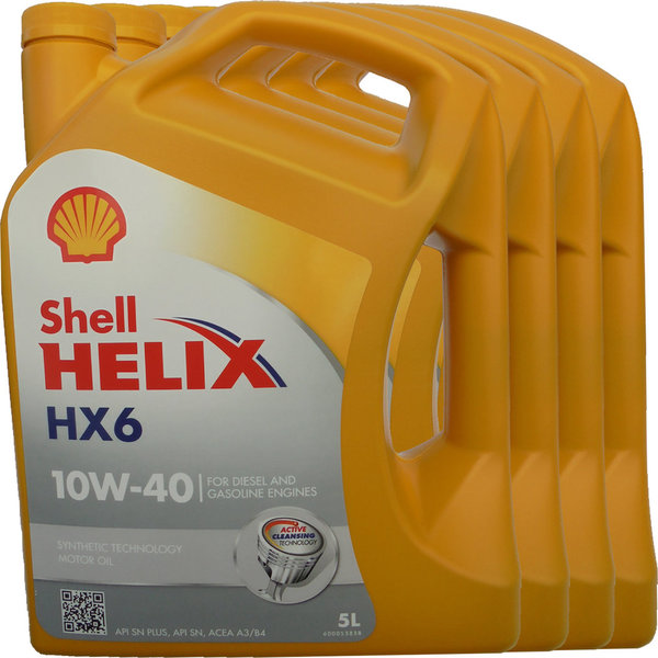Motoröl Shell 10W-40 Helix HX6 (4 X 5Liter)