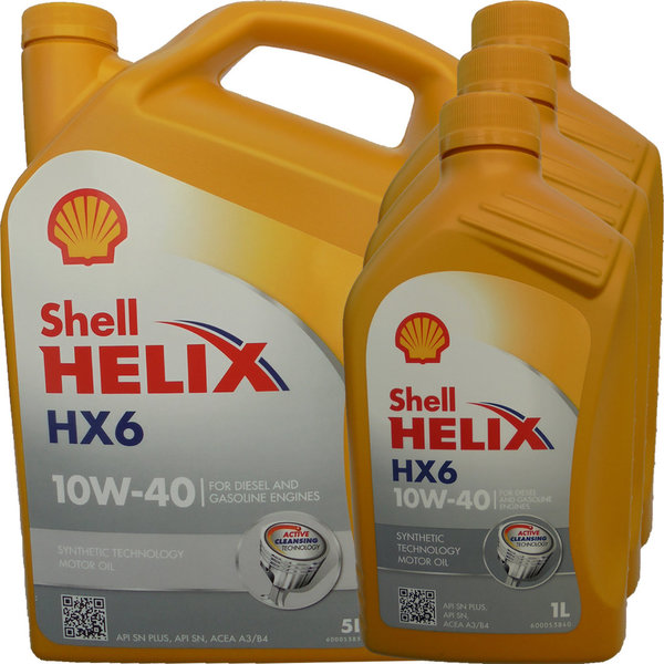 Motoröl Shell 10W-40 Helix HX6 (5L + 3L)
