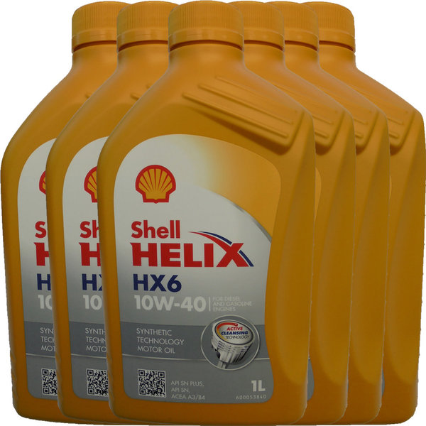 Motoröl Shell 10W-40 Helix HX6 (6 X 1Liter)