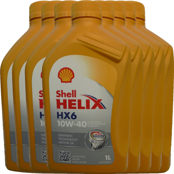 Motoröl Shell 10W-40 Helix HX6 (8 X 1Liter)