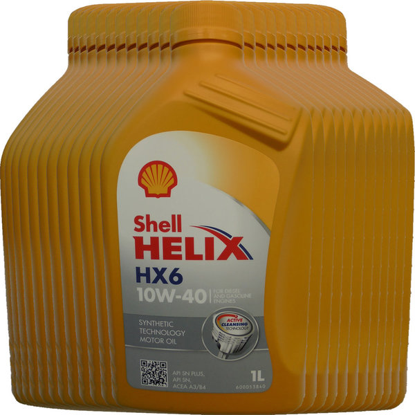 Motoröl Shell 10W-40 Helix HX6 (24 X 1Liter)