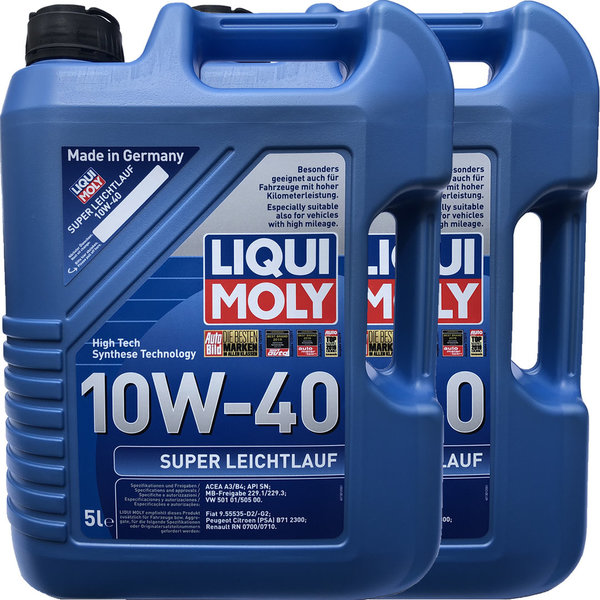 Motoröl Liqui Moly 10W-40 SUPER LEICHTLAUF (2 X 5Liter)