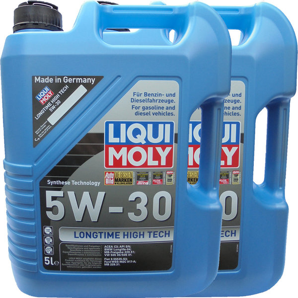 Motoröl Liqui Moly 5W-30 Longtime High Tech (2 X 5Liter)