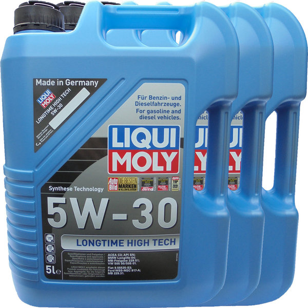 Motoröl Liqui Moly 5W-30 Longtime High Tech (3 X 5Liter)