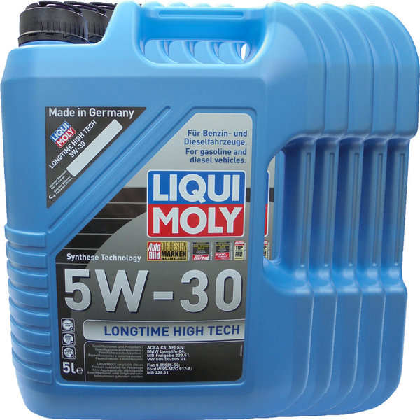 Motoröl Liqui Moly 5W-30 Longtime High Tech (5 X 5Liter)