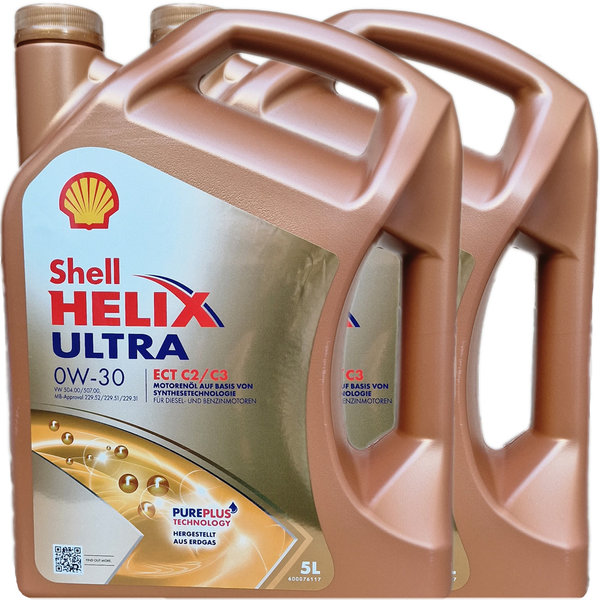 Motoröl Shell 0W-30 Helix Ultra ECT C2/C3 (2X 5 Liter)