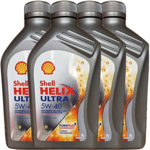 Motoröl Shell 5W-40 Helix Ultra (4X 1 Liter)