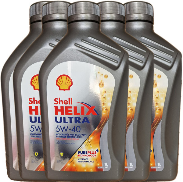 Motoröl Shell 5W-40 Helix Ultra (5X 1 Liter)
