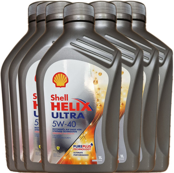 Motoröl Shell 5W-40 Helix Ultra (7X 1 Liter)