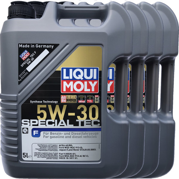 Motoröl Liqui Moly 5W-30 Special Tec F (4X 5 Liter)