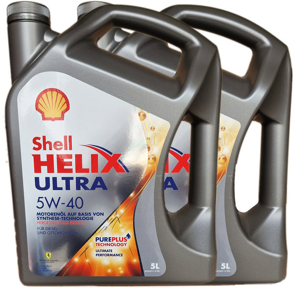Motoröl Shell 5W-40 Helix Ultra (2X 5 Liter)