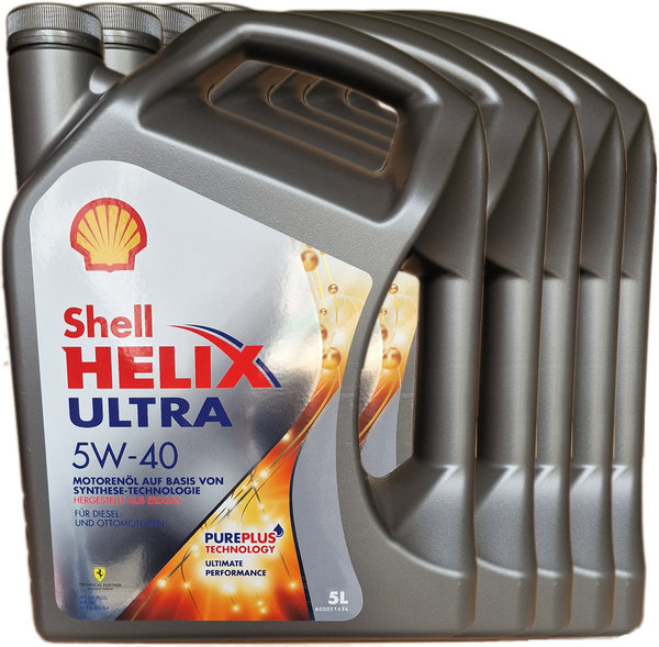 Motoröl Shell 5W-40 Helix Ultra (5X 5 Liter)