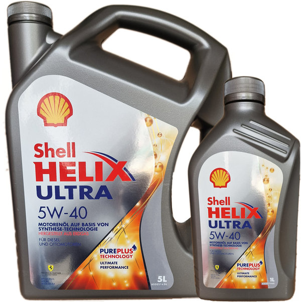 Motoröl Shell 5W-40 Helix Ultra (5L+1L)
