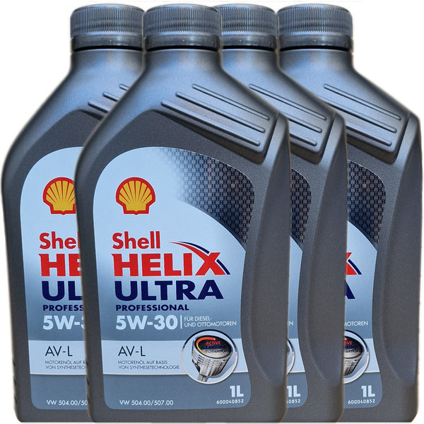 Motoröl Shell 5W-30 Helix Ultra Professional AV-L (4X1L)