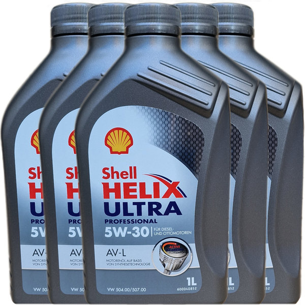 Motoröl Shell 5W-30 Helix Ultra Professional AV-L (5X1L)